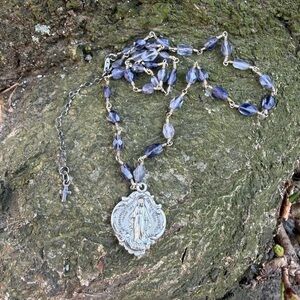 Miraculous Medal Gemstone Handmade Necklace